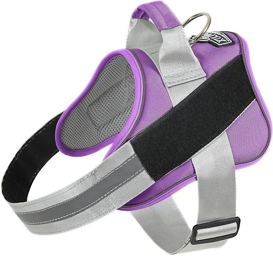 Bolux Dog Harness, No-Pull Reflective Dog Vest, Breathable Adjustable Pet Harness with Handle for Outdoor Walking - No More Pulling, Tugging or Choking (Lavender, XX-Large (Pack of 1))