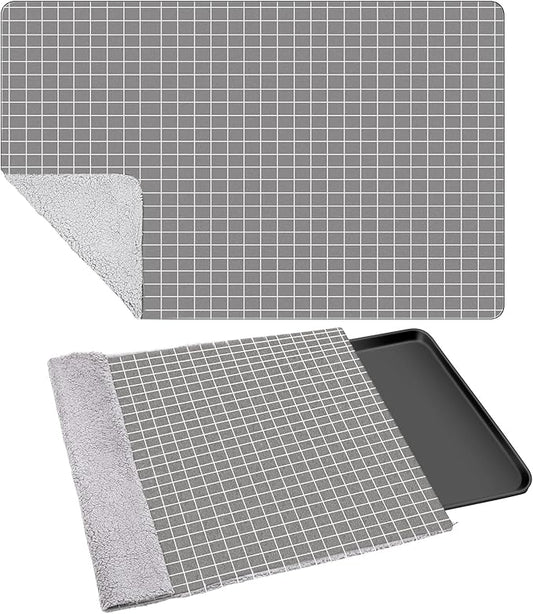 Dog Crate Pan Cover Dog Bed Cover Washable Dog Crate Liner for Pets Dog Crate Tray, Pan Cover Only, Fit for 51 x 33 Inch (Grid)