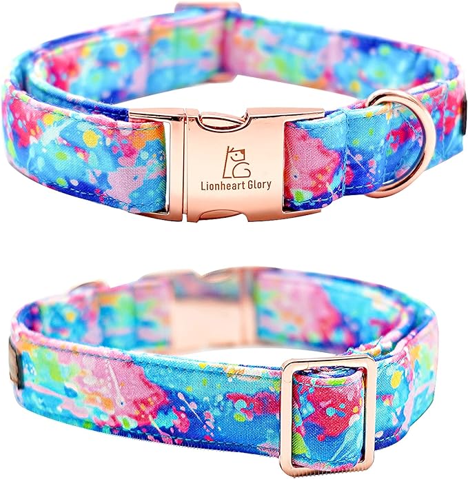 Lionheart glory Dog Collar Colorful Dog Collar Premium Collar Dogs Cute Pet Collar Gift for Small Medium Large Dog