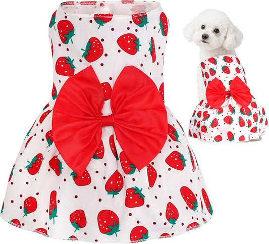 choyaxo Floral Dog Dress Cute Dog Skirt Pet Dress Summer Pet Clothes for Puppy Small Cats