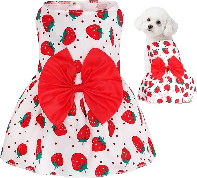 choyaxo Floral Dog Dress Cute Dog Skirt Pet Dress Summer Pet Clothes for Puppy Small Cats