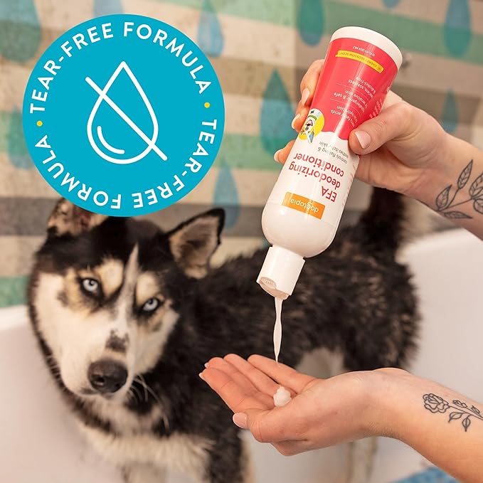 Essential Fatty Acid (EFA) Deodorizing Conditioner for Dogs and Pets (12oz) – Cherry Blossom Scent | Soothing Conditioner Rich With Moisturizing Emollients | Tearless, Soapless & Alcohol-Free