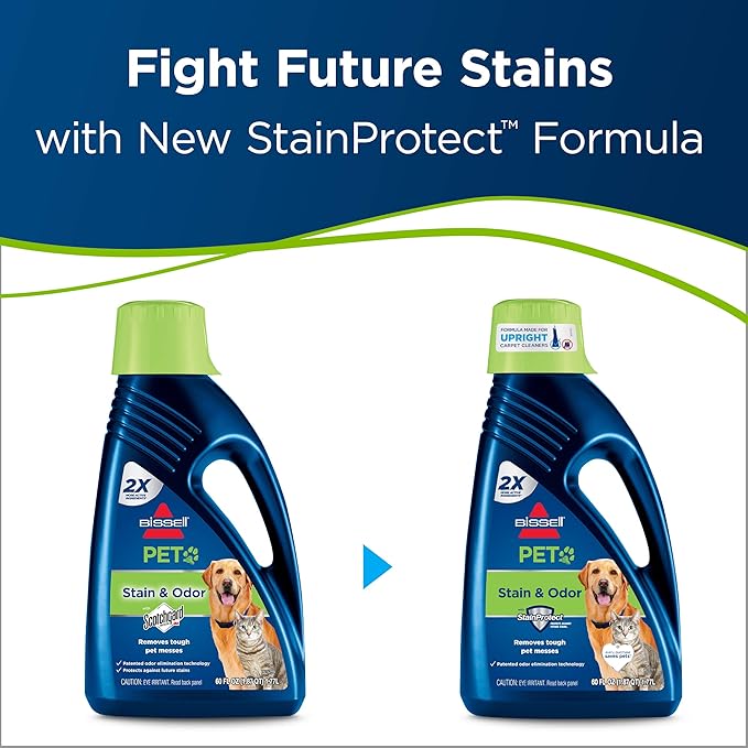 BISSELL 2X Pet Stain & Odor Full Size Machine Formula, 60 ounces, 99K5A