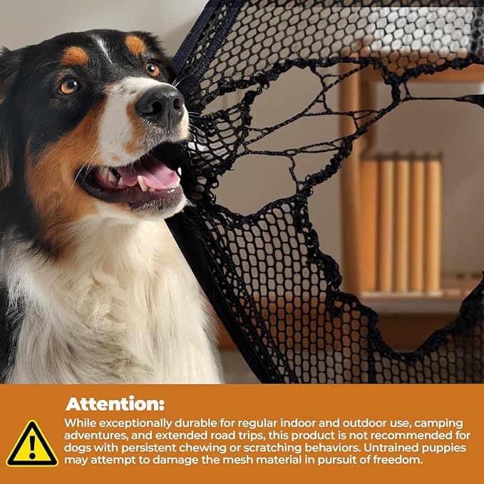 Dog Crates,Collapsible Soft Travel Crate for Large Dogs (3 Year Warranty), Indoor & Outdoor Portable Pet Kennel with Chew Proof Mesh Door (36" L x 25" W x 25" H, French Gray) ﻿