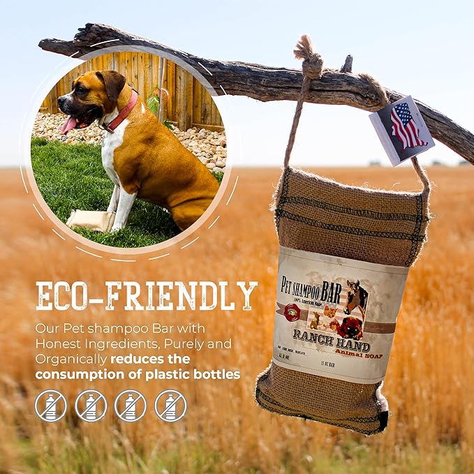 RHAS: Gentle and Eco-Friendly Natural Dog Soap Shampoo for Bathing and Exfoliating Our Furry Friends, Ideal for Delicate Skin, Alternative to Liquid Pet Shampoo, Minimizing Plastic Waste.