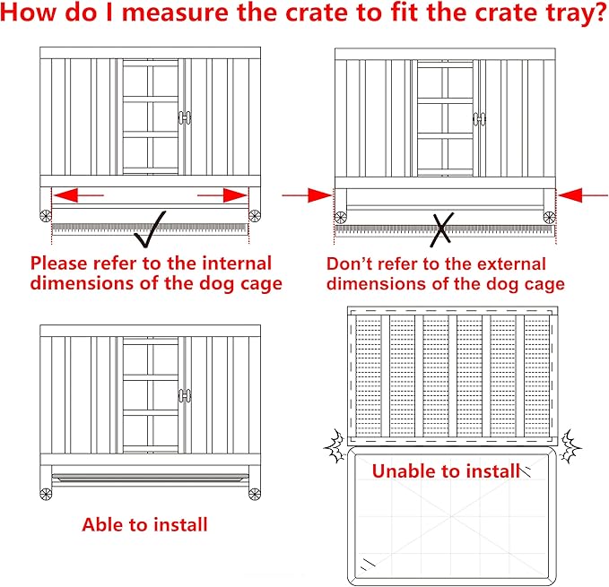 Dog Crate Tray 36" - ChewProof Replacement Pan, Easy to Clean, Easy to Assemble,Ideal for Potty Training - Perfect for Pet Crates & Kennels (1PCS+Chew Toys)