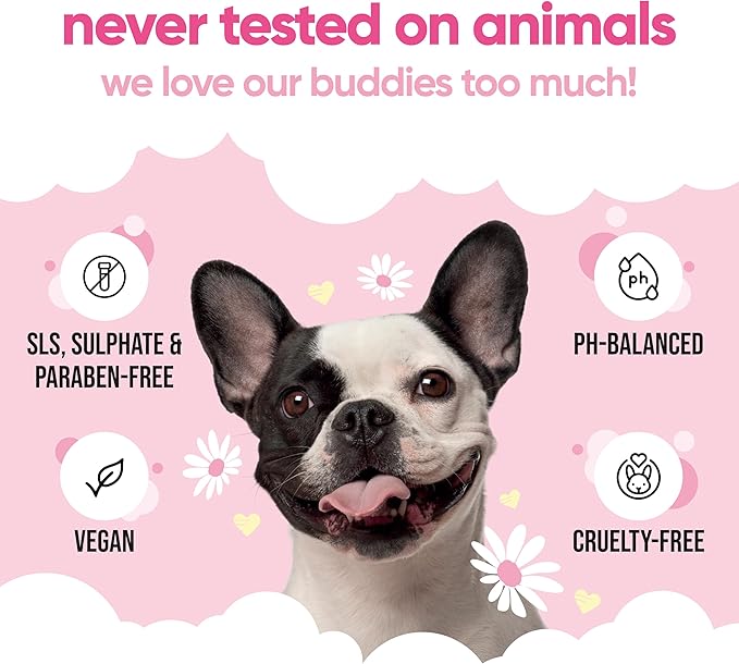 Baby Fresh Dog Conditioner (16.90oz) Made with Aloe Vera, Argan Oil & Pro Vitamin B5 to Detangle Matted Coats & Relieve Sensitive & Itchy Skin, Suitable for Puppies from 8 Weeks, Vegan