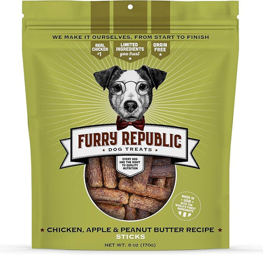 Dog Treats, Chewy Sticks Made in the USA 6 Ounce (Pack of 1)