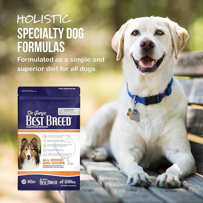 Best Breed Dr. Gary's All Breed Dog Diet Made in USA [Natural Dry Dog Food for All Breeds and Sizes]- 13lbs., Dark Brown (7-53182-95265-9)