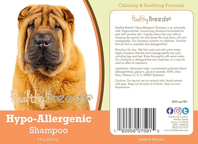 Healthy Breeds Chinese Shar Pei Hypo-Allergenic Shampoo 8 oz