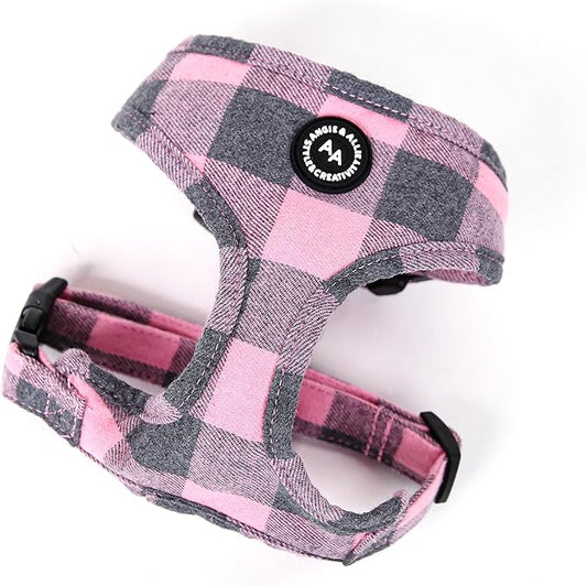 Angie and Allie Organic Cotton Dog Harness,No Pull Pet Harness with Leash D-Ring,Adjustable Soft Padded Dog Vest,Comfortable,Sustainable,Breathable and Stylish for Your Canine Companion