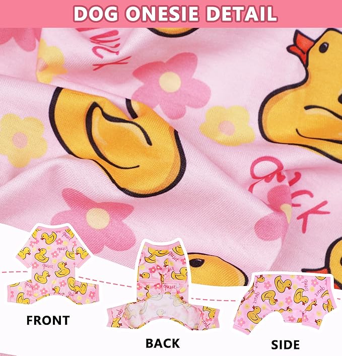 Dog Pajamas Summer Dog Clothes for Small Medium Dogs Boy Girl Doggy Pjs Cute Doggie Onesie Breathable Puppy Clothes Soft Stretchy Cat Pet Outfit (Yellow, X-Large)