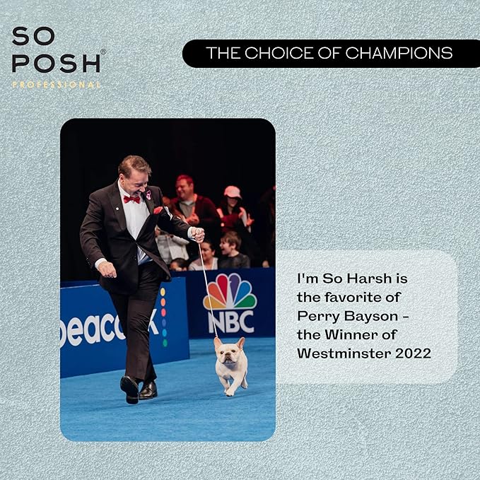 So Posh I'm So Harsh Dog Shampoo - with Sea Salt, Perfect for French Bulldogs, Terriers & Schnauzers, Texturizing, Deep-Cleansing, Sulfate & Paraben Free, 1:10 Concentrate. 33.8 Oz