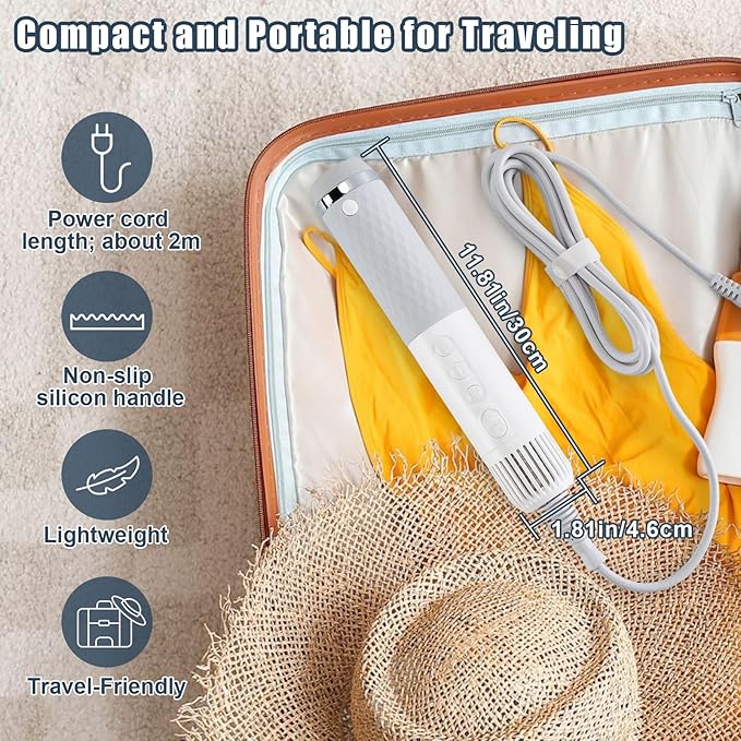 Ownpets 5 in1 Portable Smart Pet Grooming Hair Dryer for Dogs, Smart Temperature Control, Low Noise Dog Blow Dryer with Grooming Brush for Home, Pet Washing Station