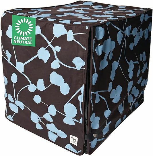 Molly Mutt Your Hand in Mine Dog Crate Cover, 100% Cotton Canvas Cover with 2 Roll-Up Panels, Ideal for Dog or Cat Crate, Durable, Washable, and Free of Harmful Chemicals, 24" x 18" x 21"