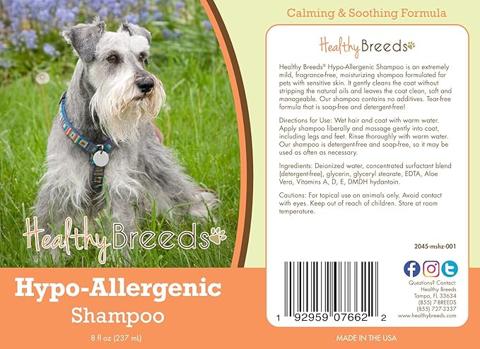Healthy Breeds Miniature Schnauzer Hypo-Allergenic Shampoo 8 oz