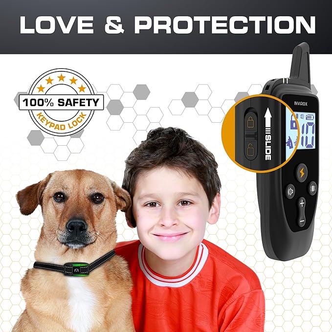 INVIROX Dog Training Collar [2025 Edition] 123 Levels Dog Training Collar with Remote 1100yd Range E Collar for Dogs Training 100% Waterproof Rechargeable E Collar with Remote