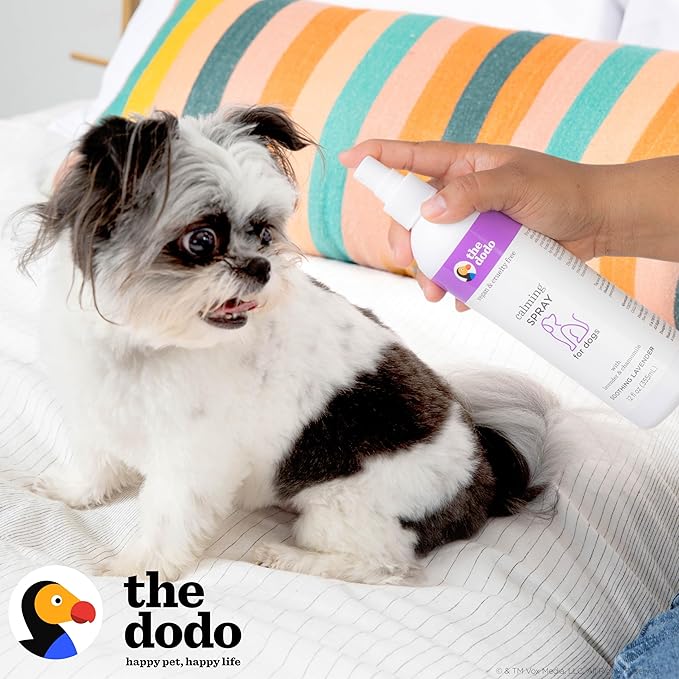 The Dodo Calming Shampoo & Spray for Dogs Twin Pack; 12oz Calming Dog Shampoo + 12oz Calming Dog Spray with Lavender and Chamomile; Vegan, Cruelty-Free, No DEA, MEA, SLS or Parabens