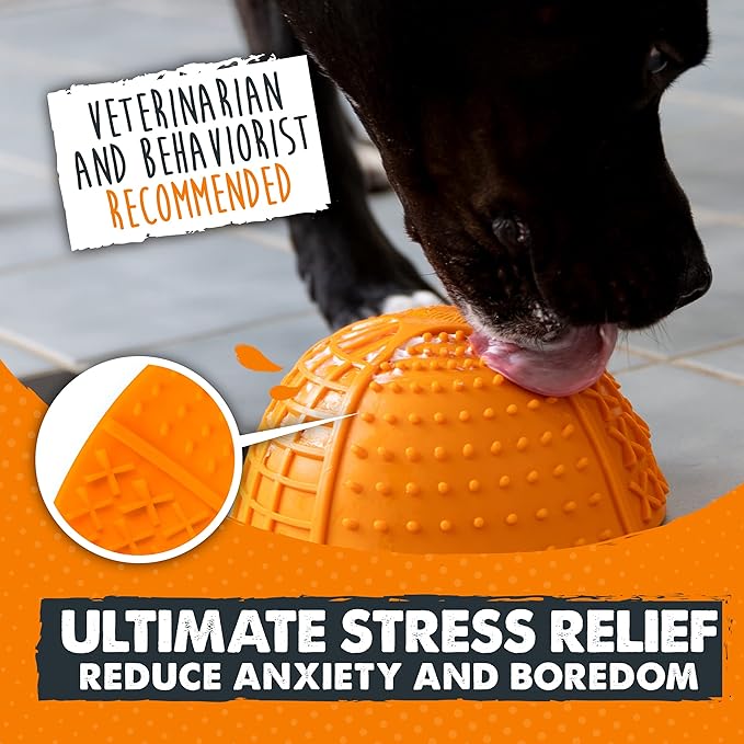 Mighty Paw Dog Slow Feeder Bowl - Interactive BPA-Free Silicone Lick Bowl for Dogs - Easy to Clean, Keeps Pets Entertained, Provides Mental Enrichment