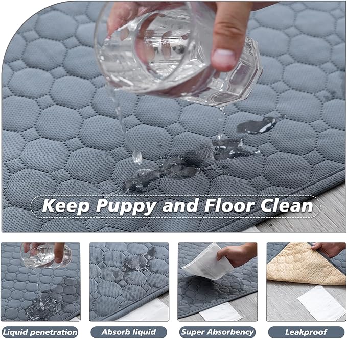 PJYuCien Dog Playpen - Foldable Puppy Playpen, 30" H Dog Fence Indoor Outdoor with 72" x 72" Washable Dog Pee Pad and Top Cover for Small Medium Pets