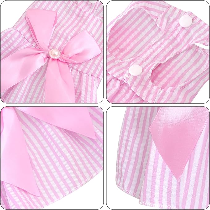 choyaxo Dog Bowknot Dresses Pet Skirts Princess Dress for Girl Puppy