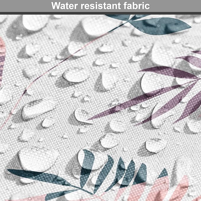 Ambesonne Leaves Dog Crate Cover, Abstract Foliage in Pastel Colors Tropical Jungle Forest Plants with Grunge Effect, Easy to Use Pet Kennel Cover for Medium Large Dogs, 42 Inch, Petrol Blue Baby Pink