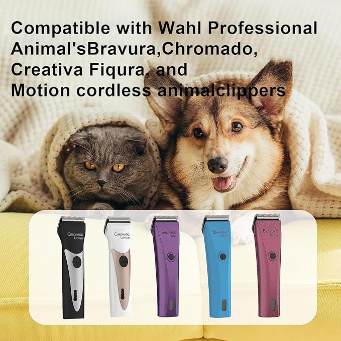 3F Detachable Pet Dog Grooming Clipper Ceramic Blade Compatible with Wahl Bravura .Chromado，Creativa，Figura Dog Clippers for Dogs Grooming，Size 3F Cut Length 1/2"(13mm), 2pack