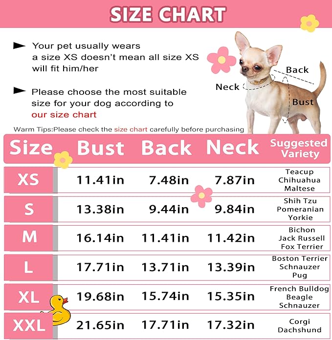 Dog Pajamas Summer Dog Clothes for Small Medium Dogs Boy Girl Doggie Pjs Cute Doggy Onesie Breathable Puppy Clothes Soft Stretchy Cat Pet Outfit (Duck, Medium)