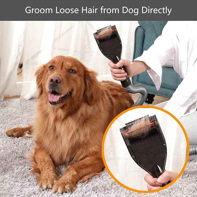 Brush Hair Deshedding Tool for Dogs&Cats Professional Shedding Fur Remover Comb as Vacuum Cleaner Attachment Kit for Dyson V15 V12 V11 V10 V8 V7 V6