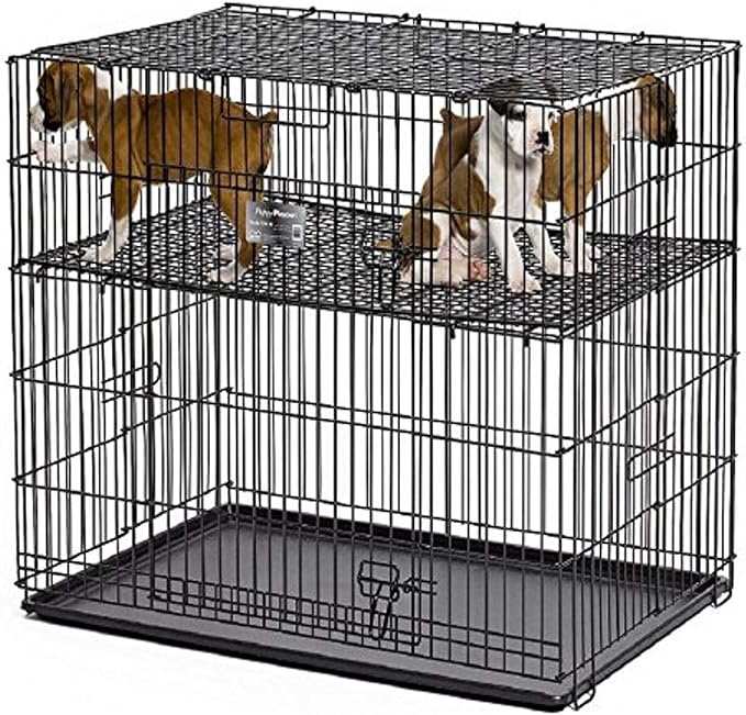MidWest Homes for Pets Puppy Playpen Crate - 224-10 Grid & Pan Included
