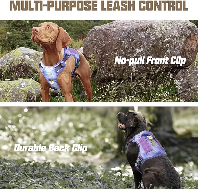 AUROTH Tactical Dog Harness for Large Dogs No Pull Adjustable Pet Harness Reflective K9 Working Training Easy Control Pet Vest Military Service Dog Harnesses Very Peri M