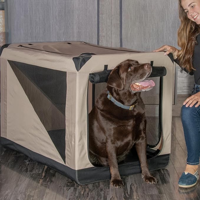 Pet Gear Insta-Fold Soft Crate for Dogs, 42", Ecru