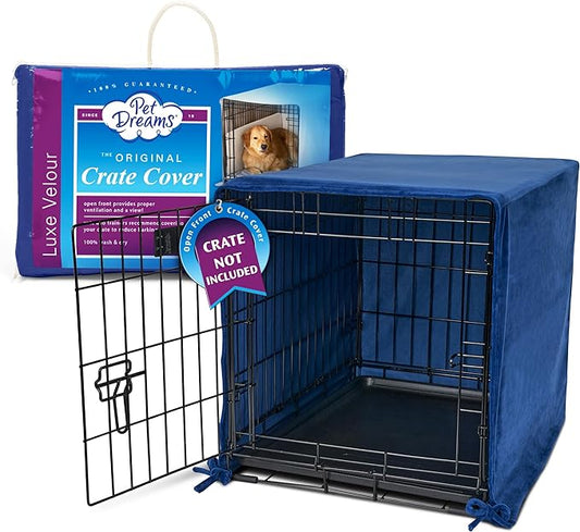 Pet Dreams Dog Crate Cover, Breathable, Dog Kennel Cover, Single Door, Dog Cage Covers for Dog Crates, Fabric Dog Crate Covers (Fits iCrates 18, 24, 30, 36, 42, 48 inches)