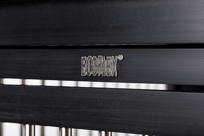 New Age Pet ECOFLEX Dog Crate End Table - Furniture-Style Pet Crate for Crate Trained Dogs - Stainless Steel Tubing & a Latched Closure - 10 Year Manufacturer's Warranty, X-Large, Black