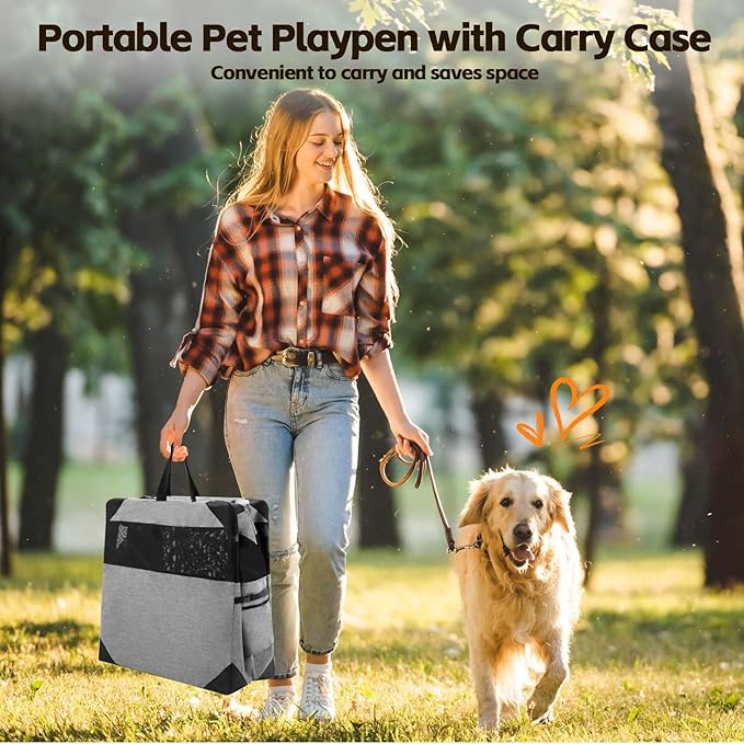 Dog Crate 30x21x21 Inch for Large or Medium Dogs, Portable and Foldable Design Perfect for Travel or Home Use, Dog Kennel with 3-Door (Light Grey, 36 * 25 * 25)