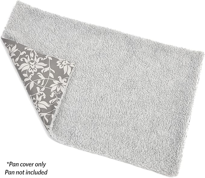 MidWest Homes for Pets Quiet Time Reversible Crate Pan Cover 30' Gray Floral/Fleece