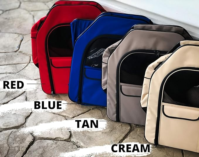 Cat Show House Portable Dog Kennel (Shelter) Red/Cream/Tan