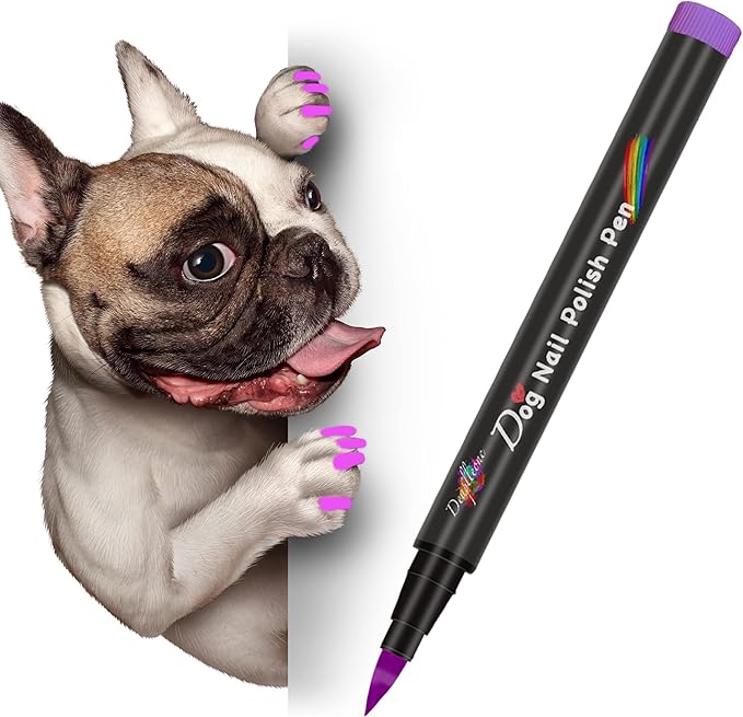 Dog Nail Polish Pen - Purple Dog Nail Polish Pens Quick Dry, Non-Toxic,