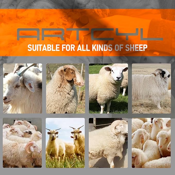 Sheep Shears, 550W Professional Electric Sheep Shears for Dog with Thick Hair, Sheep Clippers Equine Goat Pony Cattle and Large Thick Coat Animals, 6 Speeds Heavy-Duty Farm Haircut Trimmer