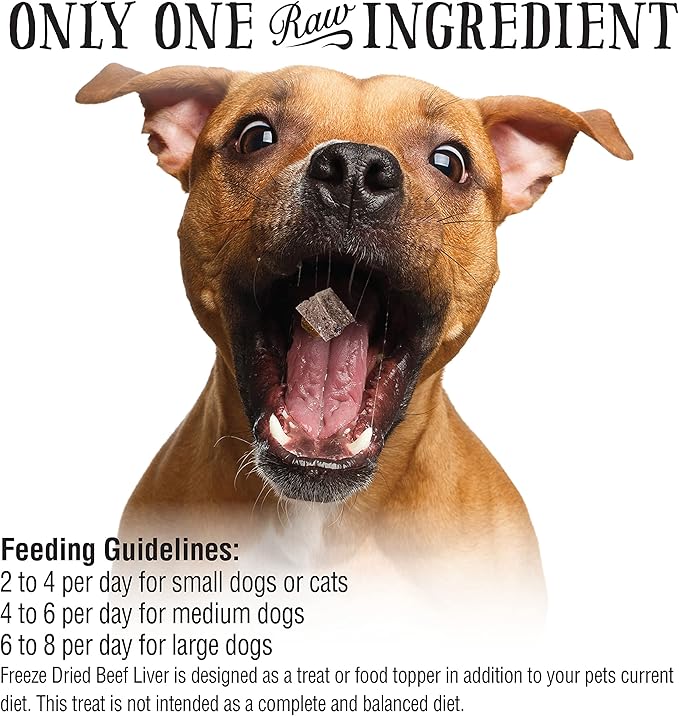 Northwest Naturals Raw Rewards Freeze-Dried Beef Liver Treats for Dogs and Cats - Bite-Sized Pieces - Healthy, 1 Ingredient, Human Grade Pet Food, All Natural - 10 Oz