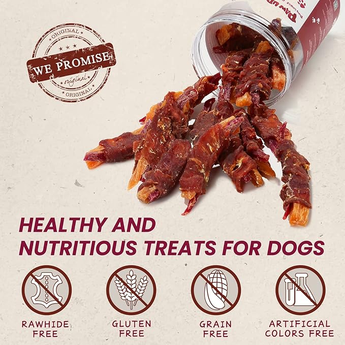 Duck & Sweet Potato Dog Treats, High Fiber Pet Treats for Medium Dogs, Healthy Chews Snack, High in Protein, 12.5 oz