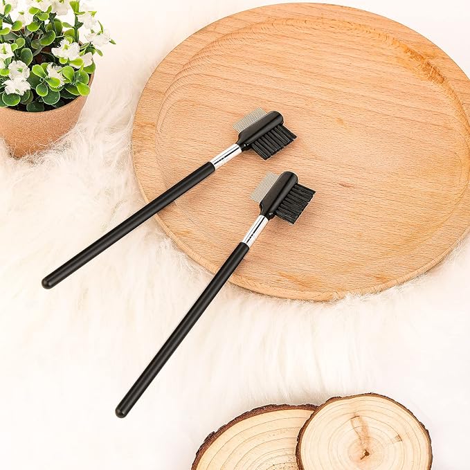 cobee Double-Head Metal Grooming Comb for Dogs, Puppies, and Cats - 2 Pcs Booger, Flea, Crust, Mucus, and Tear Stain Remover