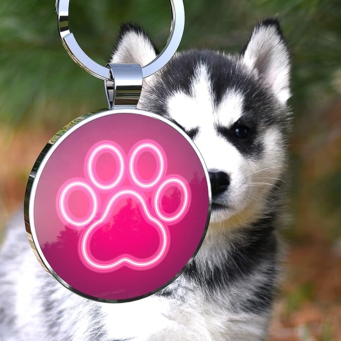 QR Code Dog Tag,Dog Tags Personalized for Pets, Custom Dog Name ID Tags Personalized Dog and Cat Tags -Free Online&Scan QR Receive Instant Location Alert Email