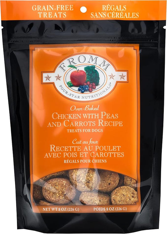 Fromm Four-Star Chicken with Carrots & Peas Grain-Free Dog Treats, 8oz (226g)