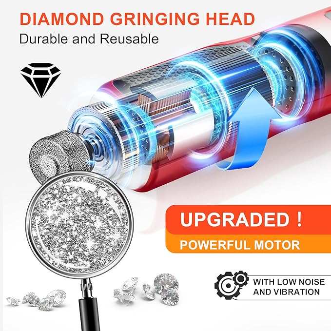 7-Speed Dog Nail Grinder & Dog Nail Trimmers for Large Medium Small Dogs Cats Pets Claw Trimmer Quick Sensor and Safety Guard Type-C Rechargeable with 360° LED Lights Pet Nail Trimmer