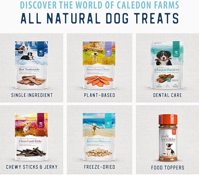 Caledon Farms Plaque Busters with Bacon Dog Treats: Grain Free, Gluten Free, No Additives, Colors or Preservatives, Brown 8 Count (Pack of 1)