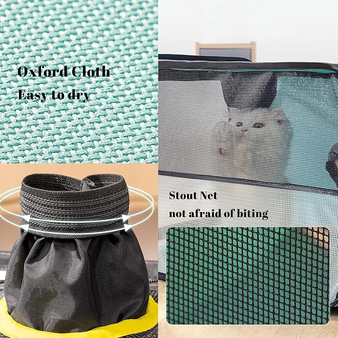 Pet Dog Cat Drying Box | Anti-Hair Flying | Portable Foldable Cat Drying Room | Drying Crate Cage for Small and Medium Dogs (Green)