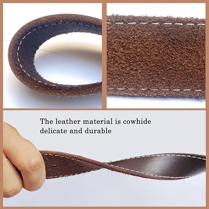 Leather Dog Collar,Heavy Duty Dog Collar Leather,with Strong Metal Buckle Genuine Leather Collar for Dogs,for Small Dog,Medium Dog,Large Dog and Extra Large Dog (XL: 1.4" Width for 19.7"-25.6" Neck)