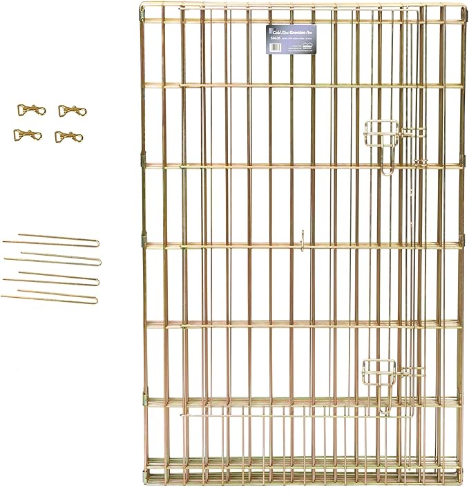 MidWest Homes for Pets Dog Exercise Pen & Playpen, 24" W x 24" H, No Door, Gold Zinc