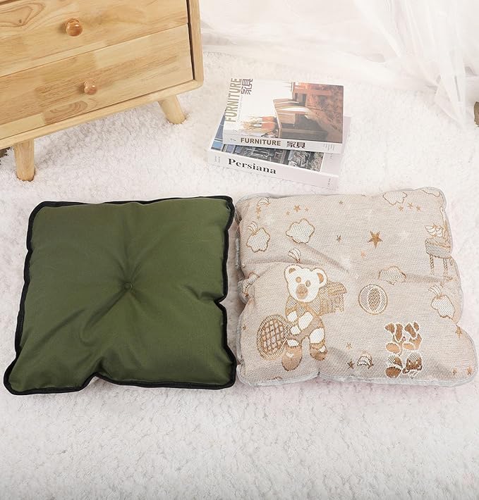 Cute Cat Teepee Cave, Cat Tent Foldable Indoor Outdoor with Thick Mat,Puppy Bed Tent,Bunny Pet Tent Teepee,Portable Dog House Teepee Tent, Cat Bed,Dog Bed Tent,Puppy Bunny,Pet Tent Teepee (J, M)